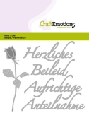 115633-0425 Craftemotions Text Stanzschablone Herzliches Beileid