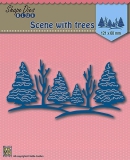 SDB003x NS Shape Die BlueScene with Trees