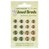 LCR72.1444 Jewel Brads moosgrn/lichtgelb 8x 8mm und 8 x10 mm