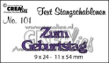 CLTSS101 Crealies Text Stanzschablone Zum Geburtstag