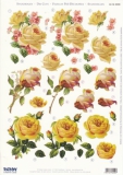 82099 Stanzbogen gelbe Rosen