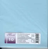220313 10 Doppelkarten/10 Briefumschl�ge baby-blau