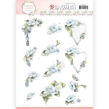 SB10284 PM Stanzbogen Flowers in Pastels Blue Dreams