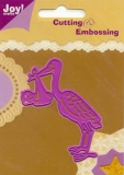 6002-0073 Stanzschablone Storch mit Baby