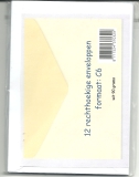 370329 12 rechteckige Briefumschl�ge C6 wei�