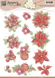 CD10780 JA Red Christmas Flowers