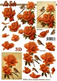 777234 Rosen mit Vogel rot