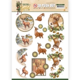 SB10371 AD Stanzbogen Christmas in Gold - Tiere in Gold