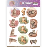 SB10382 AD Stanzbogen Cats World - Show Cats