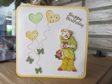 201978 Gestickte Geburtstagkarte Clown