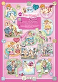 9.0169x Miss Mimi & friends set 4 3D cutting sheets + 4 PP sheets