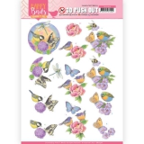 SB10416 3D Stanzbogen - Jeanines Art - Happy Birds - Duftende Blumen
