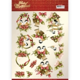 CD11503 3D cutting sheet - Precious Marieke - Touch of Christmas - Birds