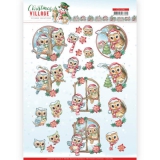CD11541 YC Schneidebogen Christmas Village Christmas Owls (Eulen)