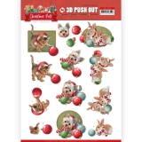 SB10464 AD Stanzbogen Christmas Pets - Christmas balls
