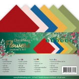 JA-4K-10011 Leinenkarton - 4K - Jeanines Art - Christmas Flowers