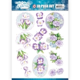 SB10493 JA Stanzbogen The Colours of Winter Purple Winter Flowers