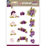 SB10517 PM Stanzbogen Romantic Rosen Purple Rose