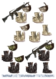 067255 Gewehr mit Helm und Stiefel