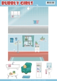 CD11284 Hintergrundpapier YC Bubbly Girls Round the House