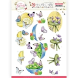 SB10545 Stanzbogen  Jeanines Art - Butterfly Touch - Purple Butterfly