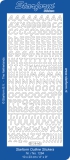 1284s Stickerbogen Buchstaben silber  ca. 1 cm hoch