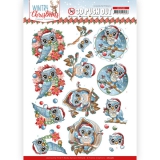 SB10580 YC Stanzbogen Wintry Christmas Christmas Owls