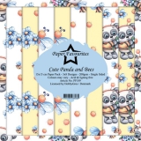 PF189 Dixi Papier Pack 15 x 15 cm Cute Panda and Bees