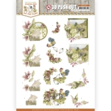 SB10613 PM Stanzbogen Cuddling on the Farm Chicken - Kuscheln auf dem Bauernhof Huhn