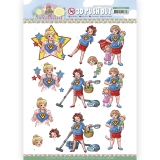 SB10646 YC Stanzbogen Bubbly Girls Sweetheart Super Girl