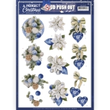SB10609 JA Stanzbogen A perfect Christmas - Blue Christmas Flowers