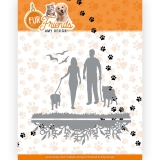 ADD10283 AD Stanzschablone Fur Friends Spaziergang mit Hund
