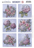 CDS10077 YC Stanzbogen cenery - Yvonne Creations Aquarella - Hydrangea Square