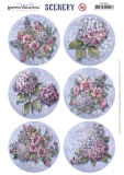 CDS10078 YC Stanzbogen Scenery - Yvonne Creations Aquarella - Hydrangea Round