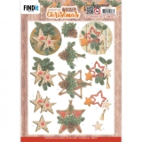 SB10777 JA Stanzbogen Wooden Christmas Wooden Stars