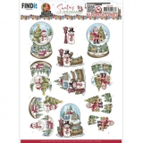 SB10785 YC Stanzbogen Santas Journey Globe