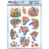 CD12125 Schneidebogen Berries Beauties Happy Blue Birds Colourful Birds
