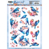 CD12124 Schneidebogen Berries Beauties Happy Blue Birds Birds in Pink