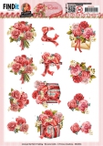SB10936 YC Stanzbogen Rose Decorations Rose Bouquet