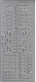 3690s Stickerbogen Frohe Weihnachten und ein gl�ckliches Neues Jahr silber