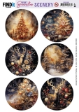 BBSC10063 Berries Beauties Scenery Push Out Frosted Gold Christmas Gold 2 Rund