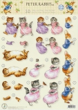 STAPPOT12 Beatrix Potter - Peter Rabbit Katze und Hase