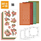DODO096 Dot & Do 96 Orange Blumen mit Vogel