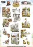 SB11019 YC Stanzbogen Farm Friends Mutter und Kind