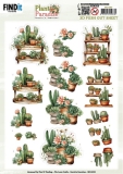 SB11023 BB Plant Paradies Greenhouse Shelves Stanzbogen