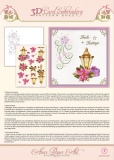 3DCE2007 3D Embroidery Sheets Anns Paper Art Poinsettia