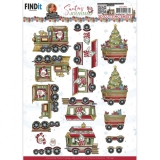 CD11991 YC Schneidebogen Santas Journey Train