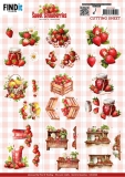 CD12344 BB Schneidebogen Sweet Strawberries Se Erdbeeren Minis