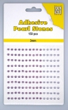 APS306 Adhesive Pearl Stones 3 Farben lila 3 mm 150 Stck
