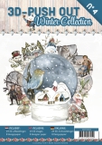 3DPO10004 3D Stanzbogen Buch Winter Collection